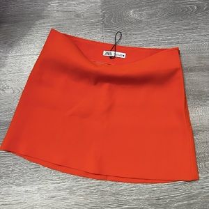Zara orange skirt SIZE M